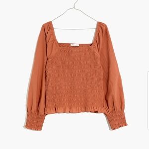 Madewell | Lucie Bubble-Sleeve Smocked Top